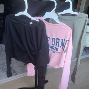 SHEIN Cropped Long Sleeve Set